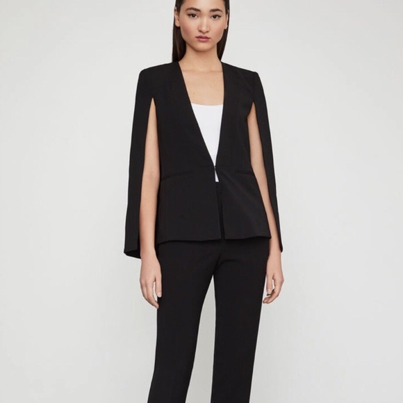 Bcbg Upas Black Cape Blazer Jacket 